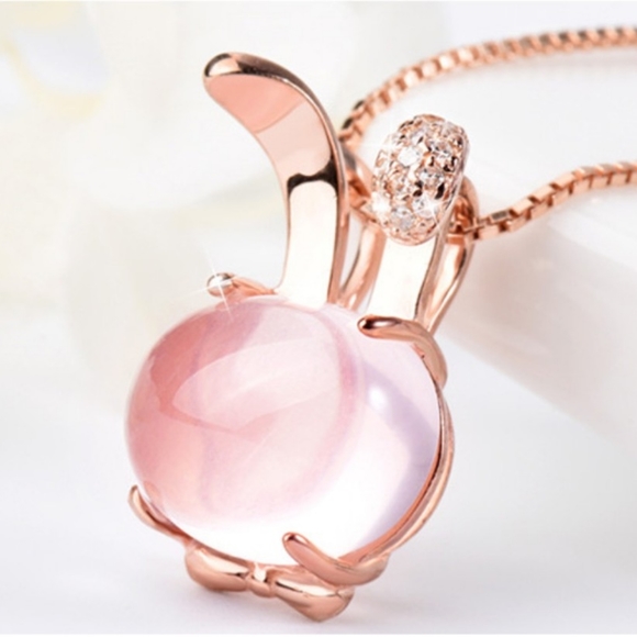 Natural Hibiscus Stone earrings + necklace set - Picture 4 of 7